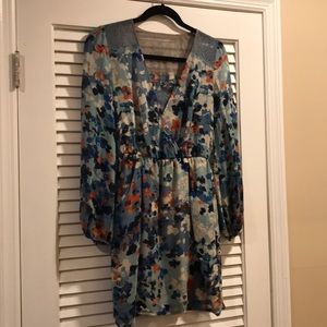 BCBG Floral & Lace Dress